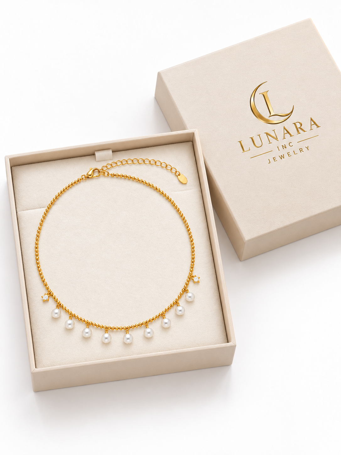 Starlight Pearl Drop Necklace