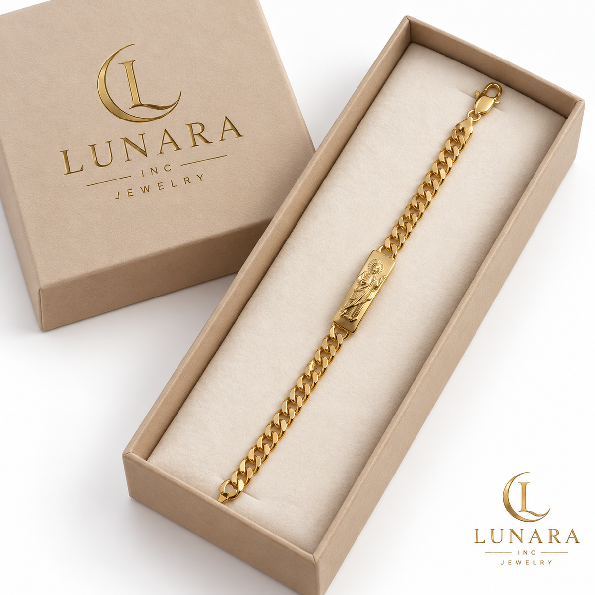 Saint Jude Thaddeus 18K Gold Color Bracelet