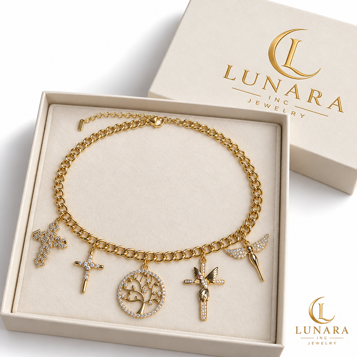 Faith & Tree of Life Charm Necklace