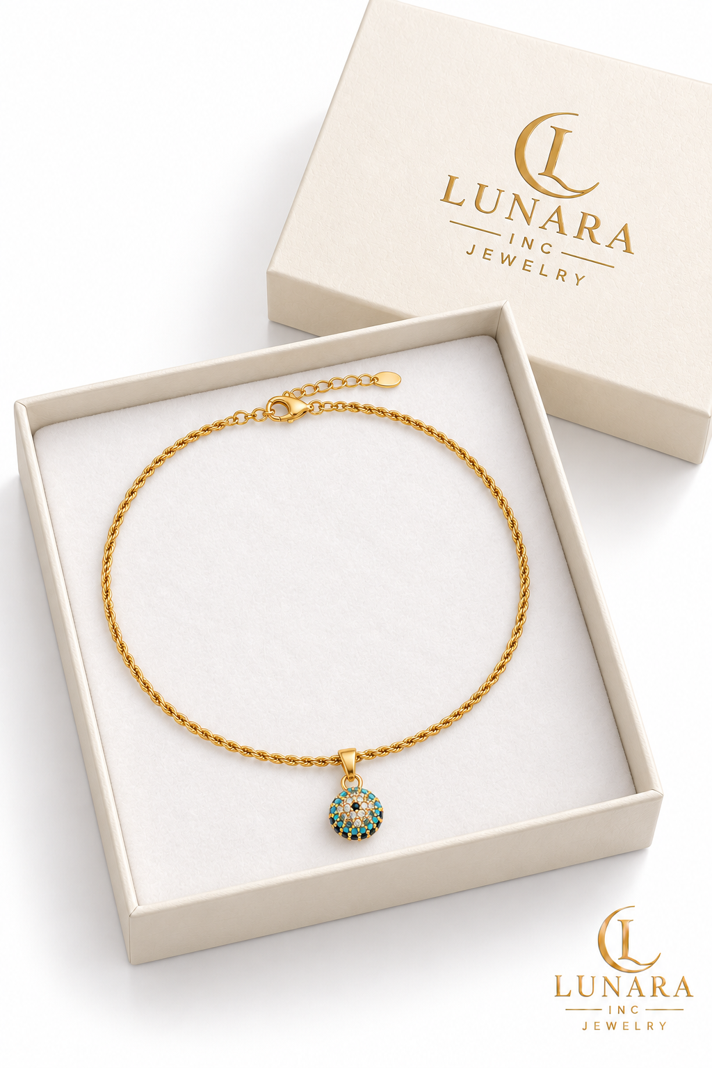 Multicolor Pavé Sphere Rope Necklace