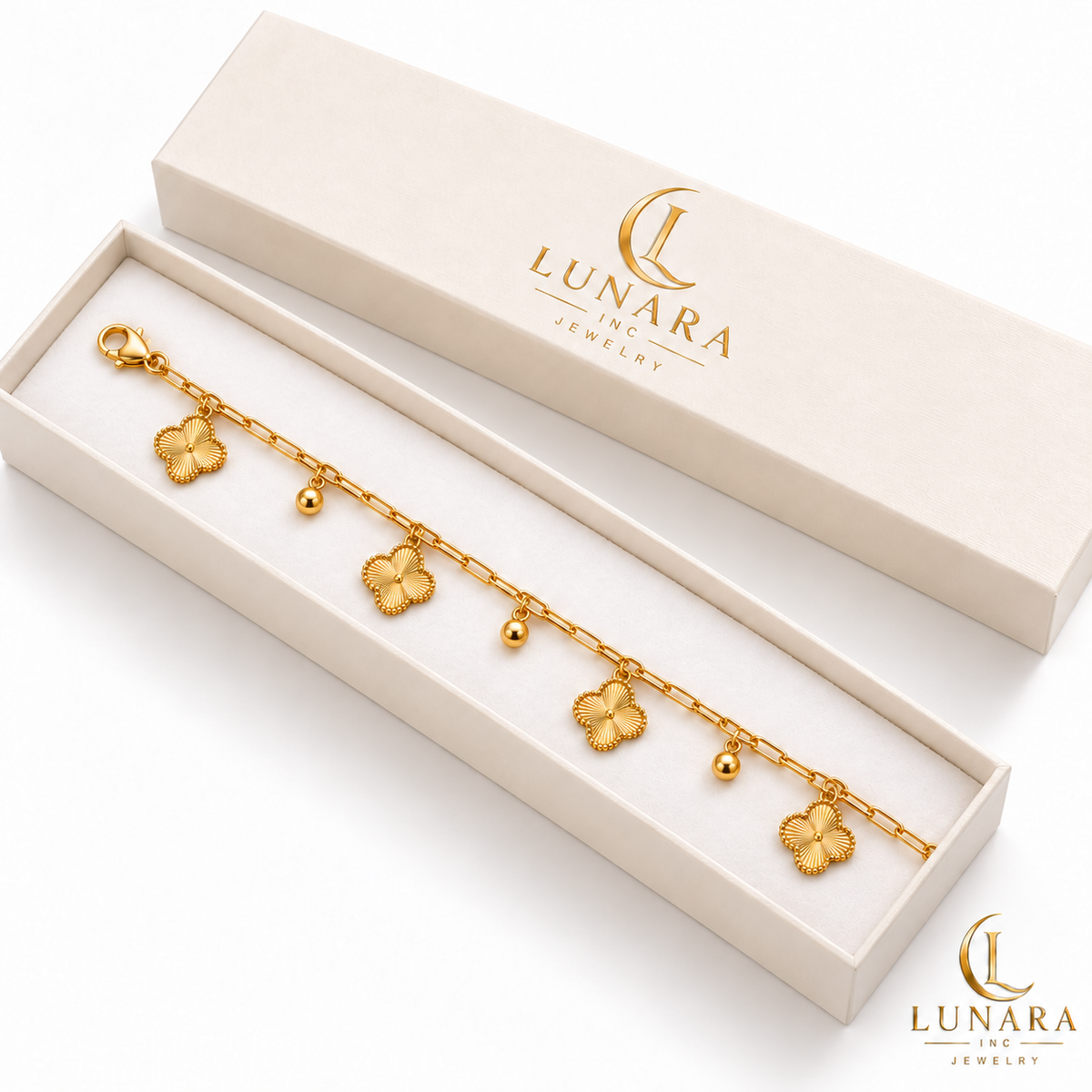 Radiant Floral Charm Bracelet