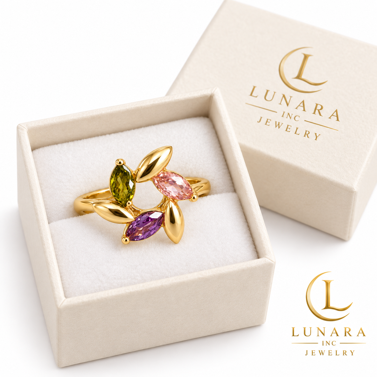 Garden Harmony Multicolor Crystal Ring