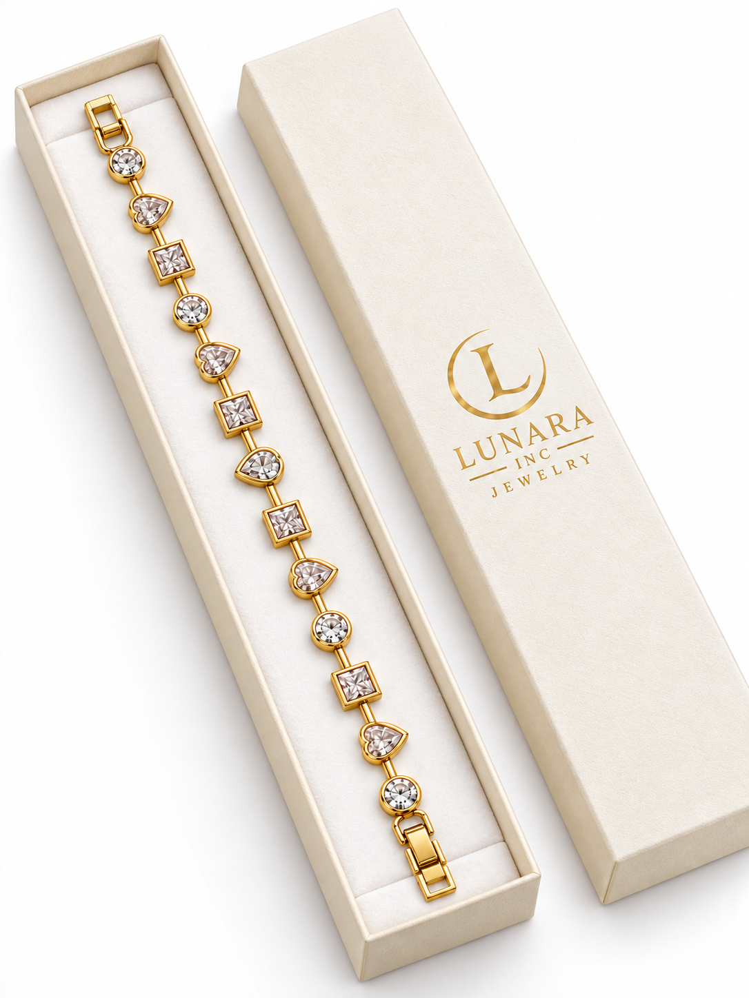 Crystal Harmony Gold-Tone Bracelet