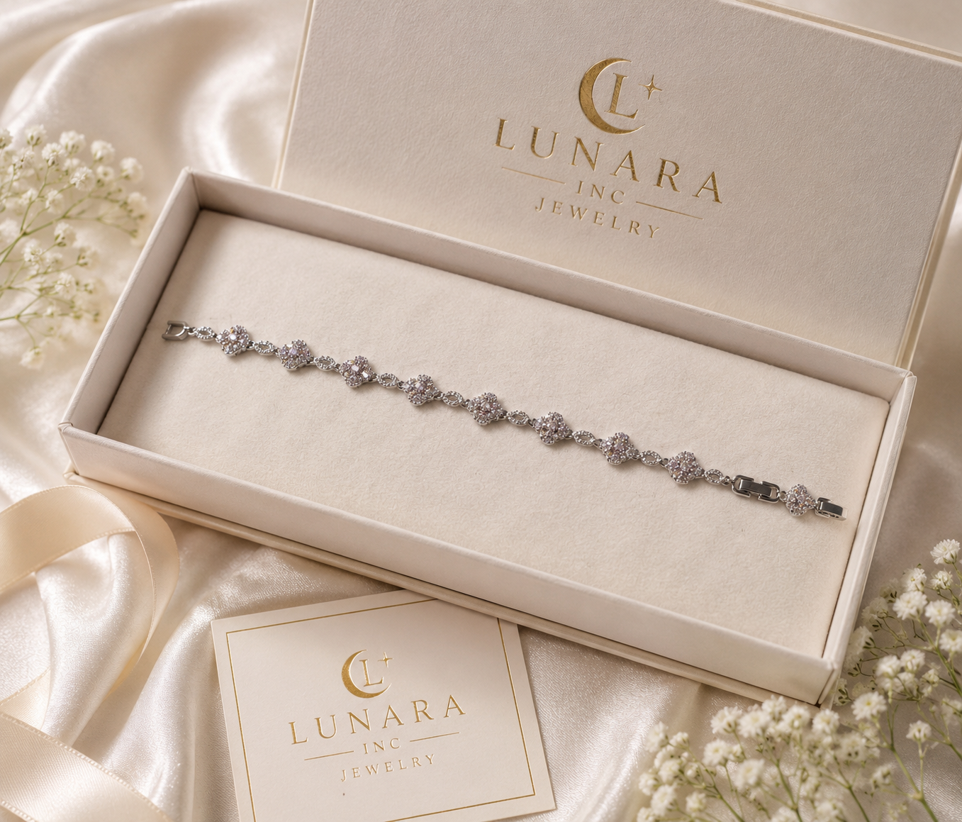 Lunara Blush Pavé Bracelet