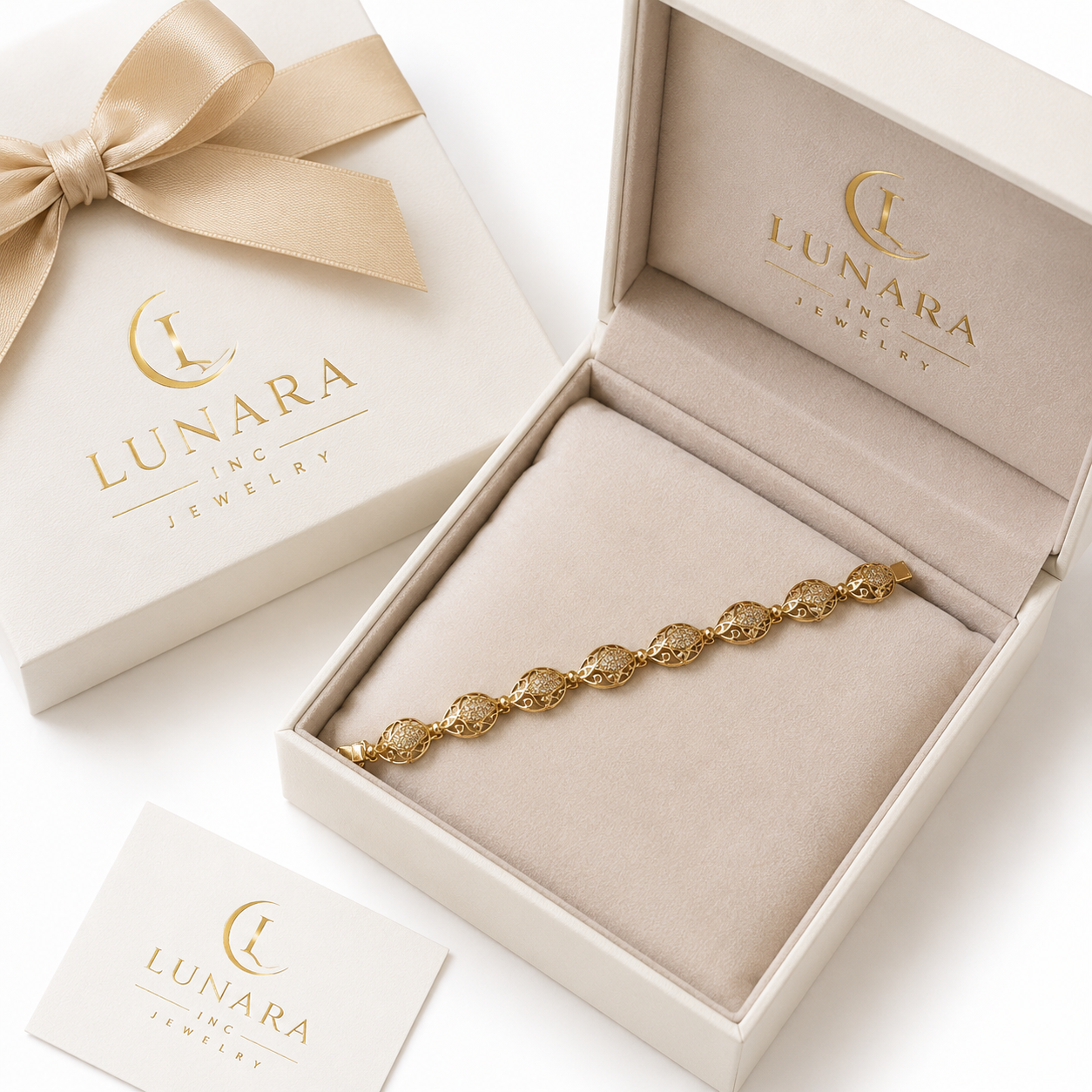Lunara Filigree Crystal Bracelet