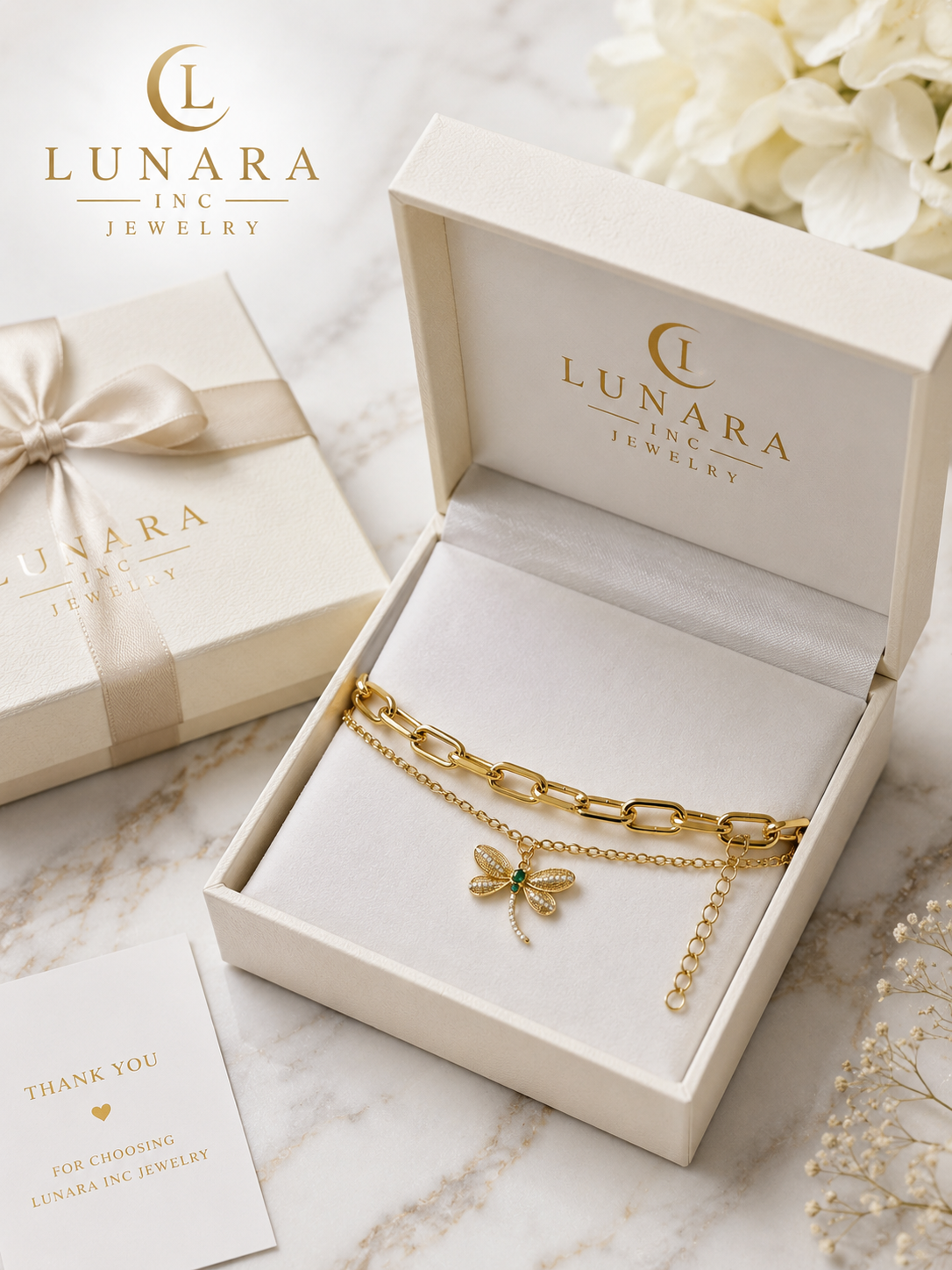 Dragonfly Layered Bracelet