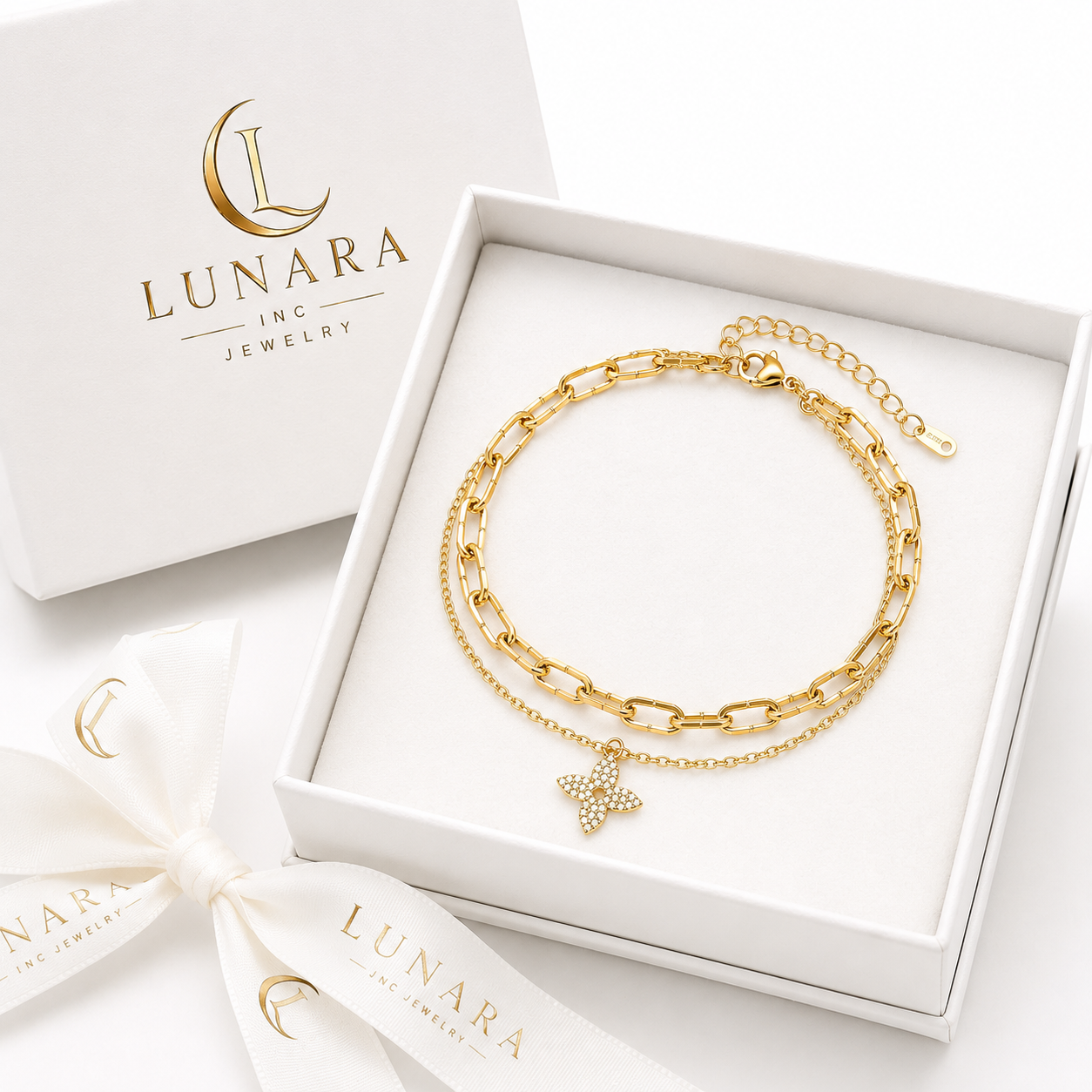 Lunara Bloom Layered Bracelet