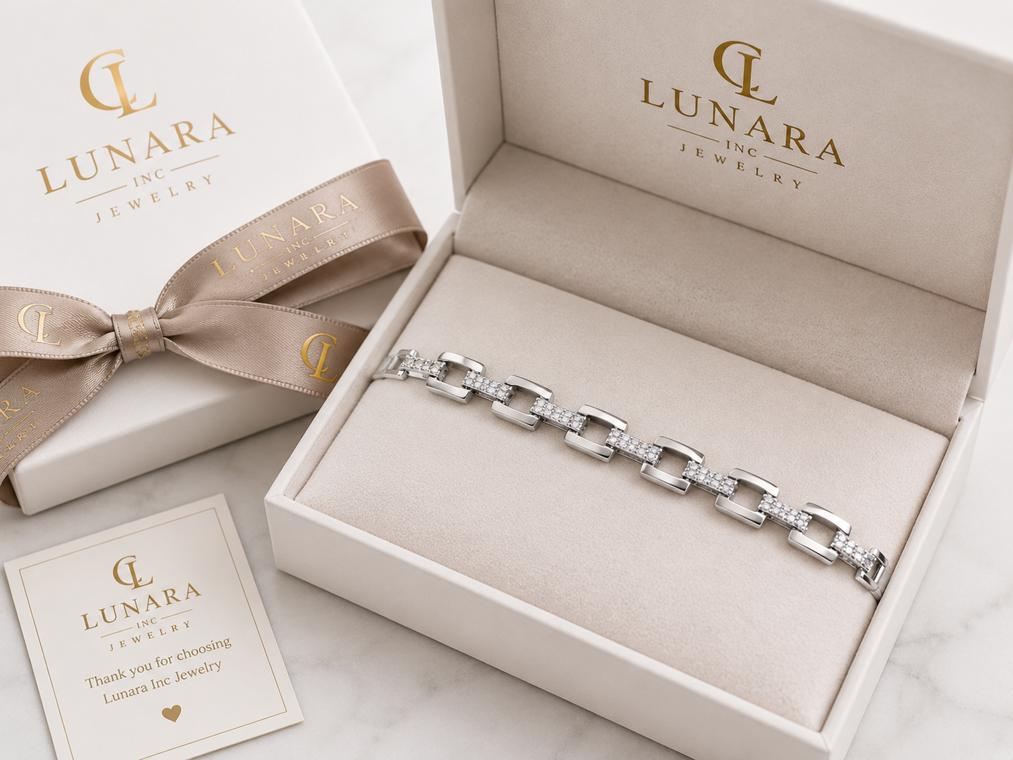 Modern Link Crystal Bracelet