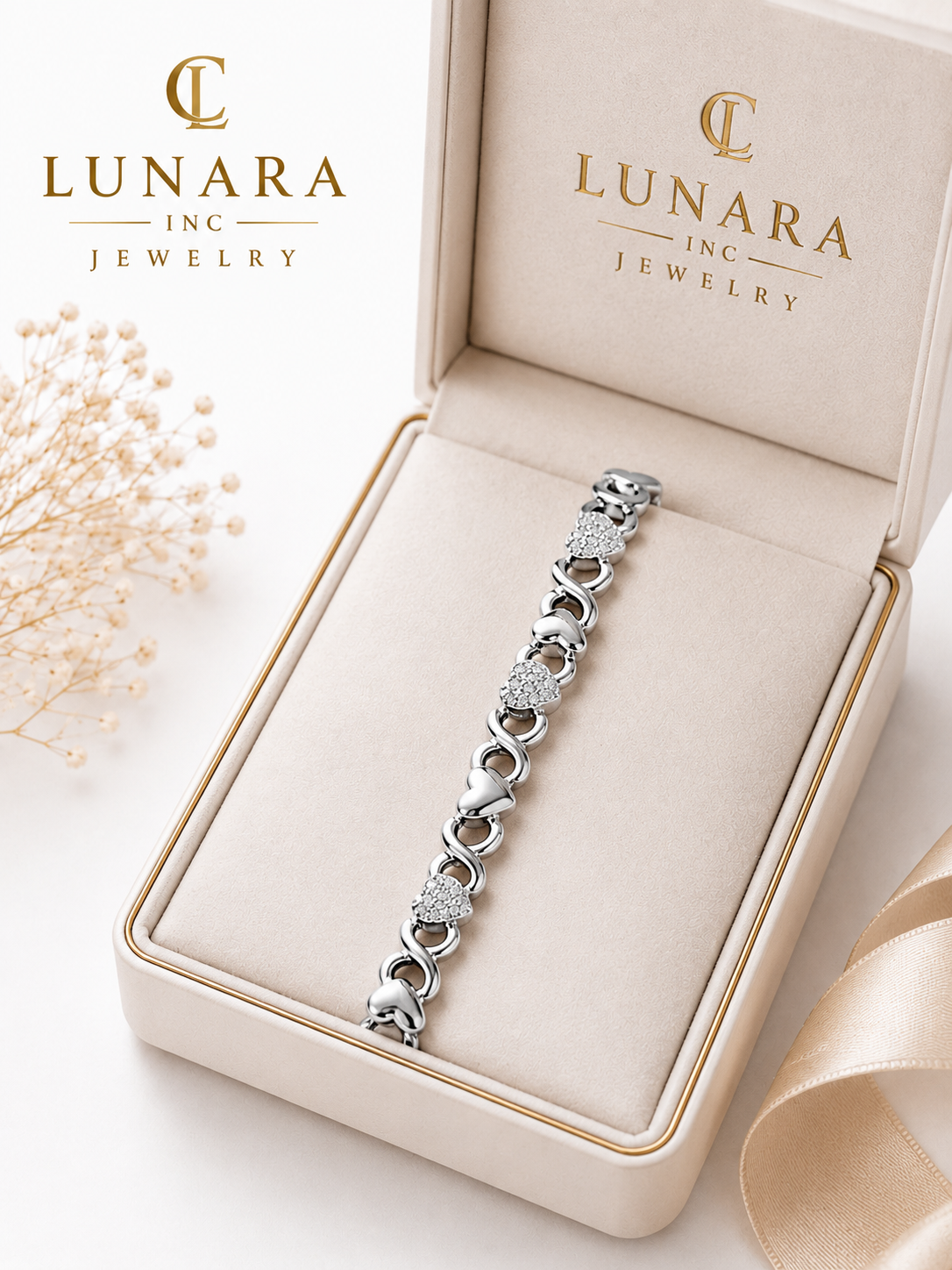 Infinity Hearts Crystal Bracelet