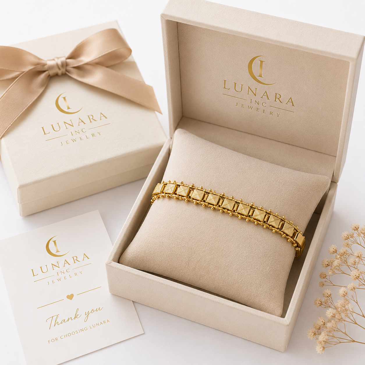 Lunara Vintage Textured Link Bracelet