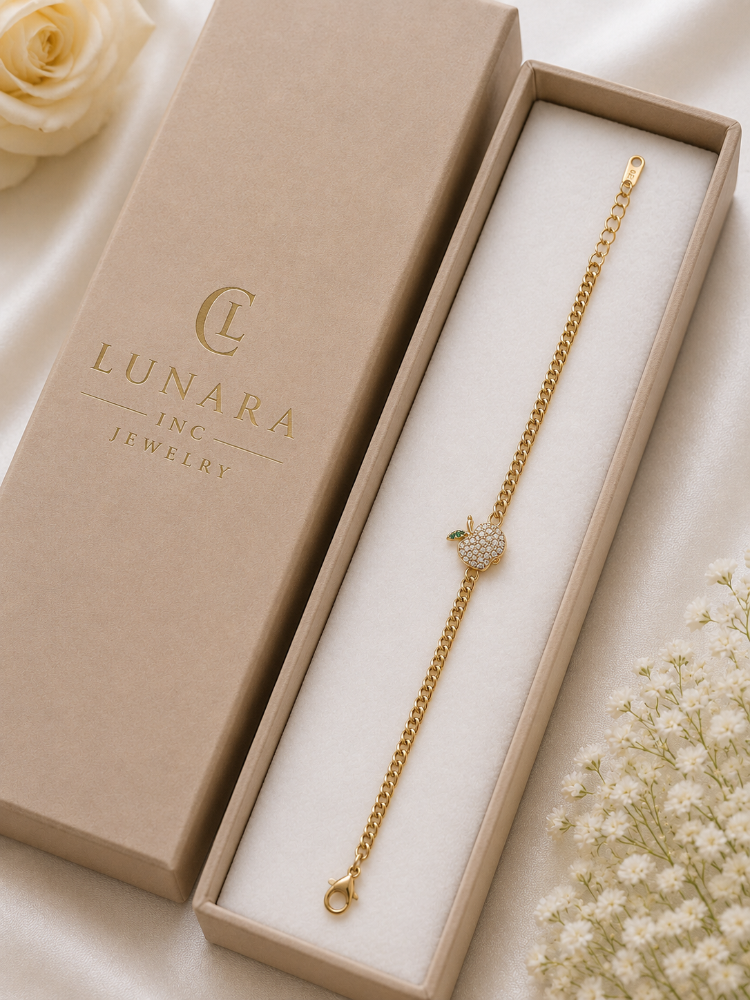 Crystal Apple Bracelet – Available in Two Colors