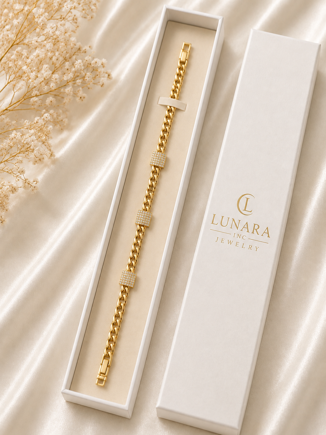 Luxe Pavé Cuban Bracelet