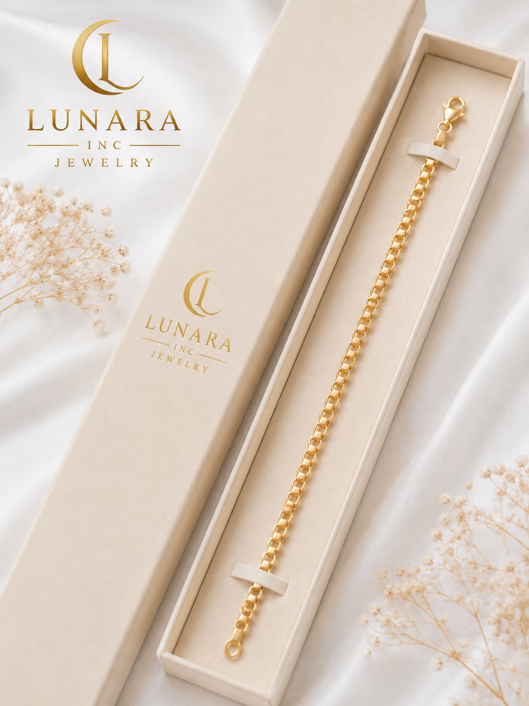 Classic Rolo Link Gold Bracelet ✨