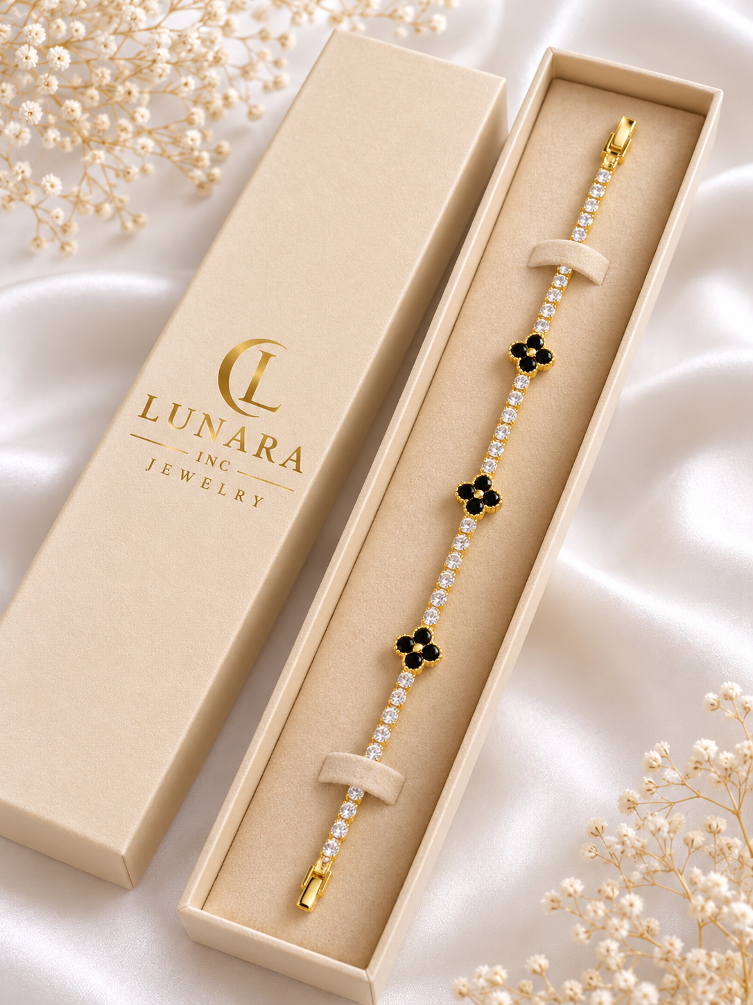 Black Clover Tennis Bracelet β¨π€
