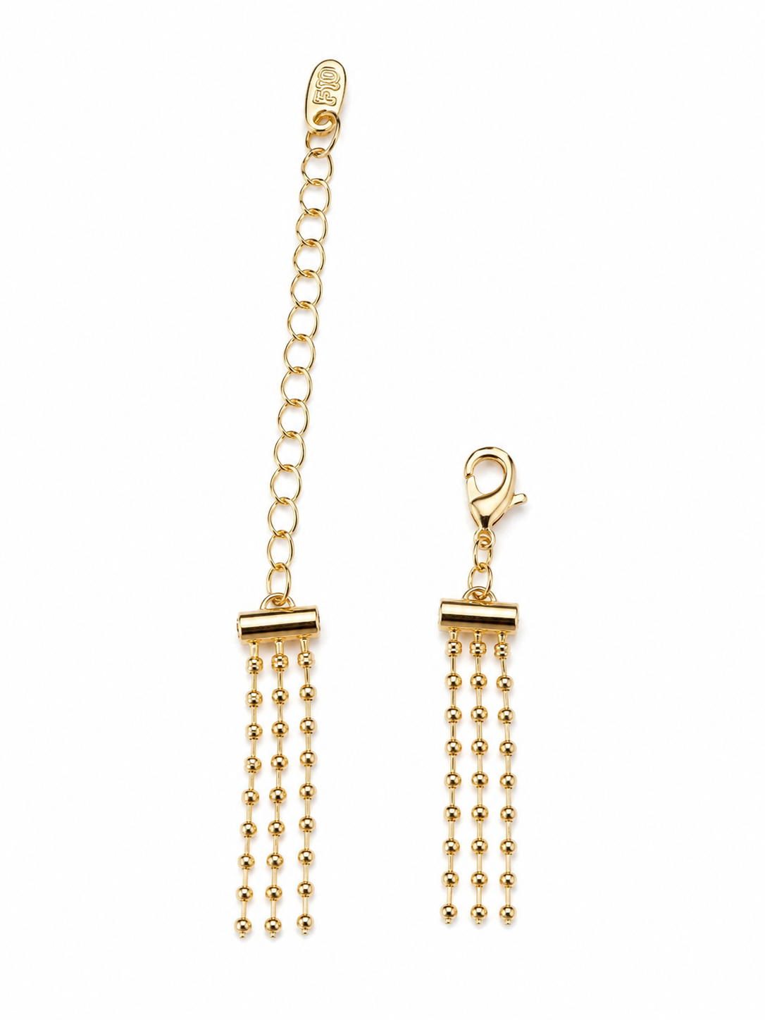 Golden Beaded 3-Layer Necklace