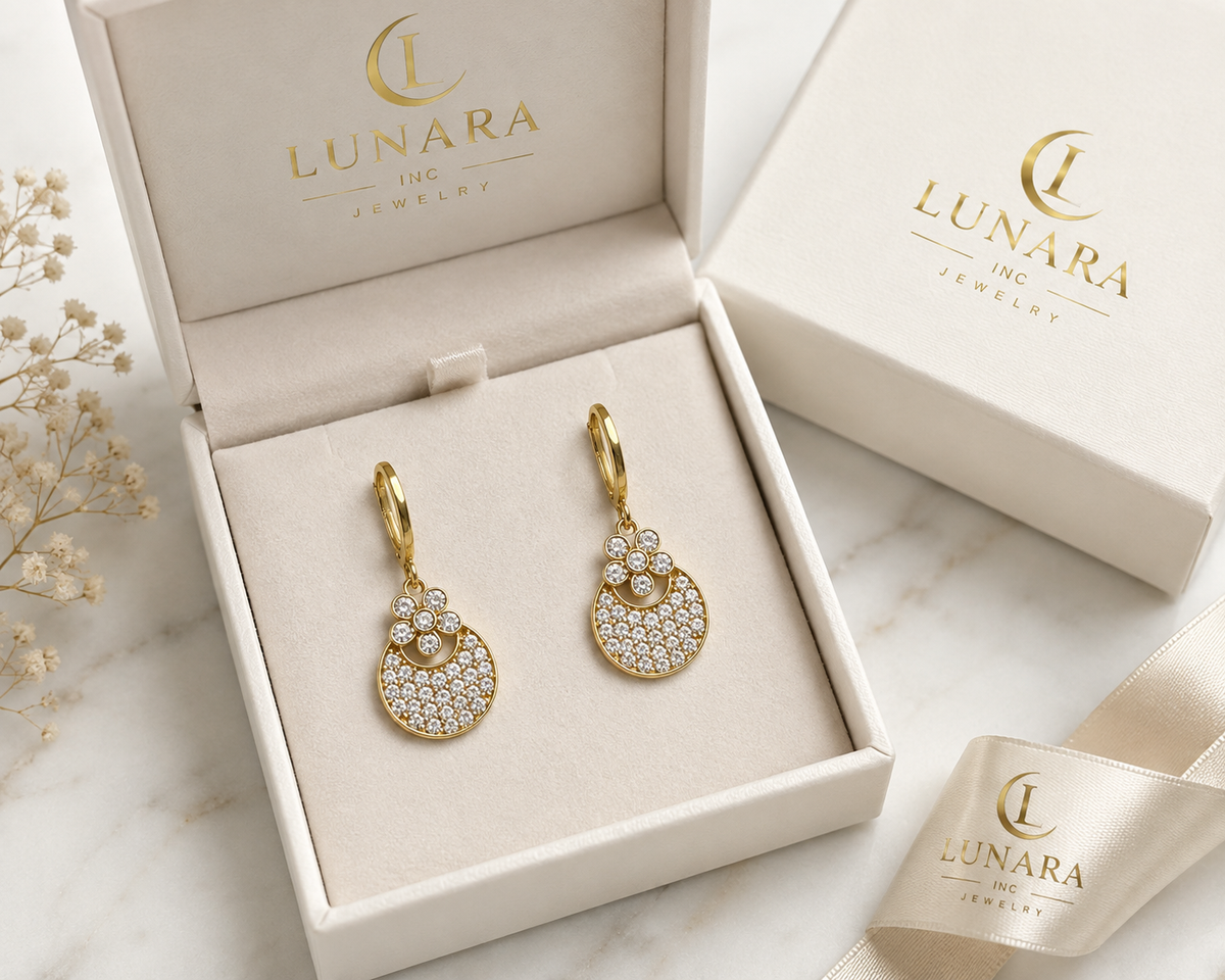 Crystal Blossom Mini Drop Earrings