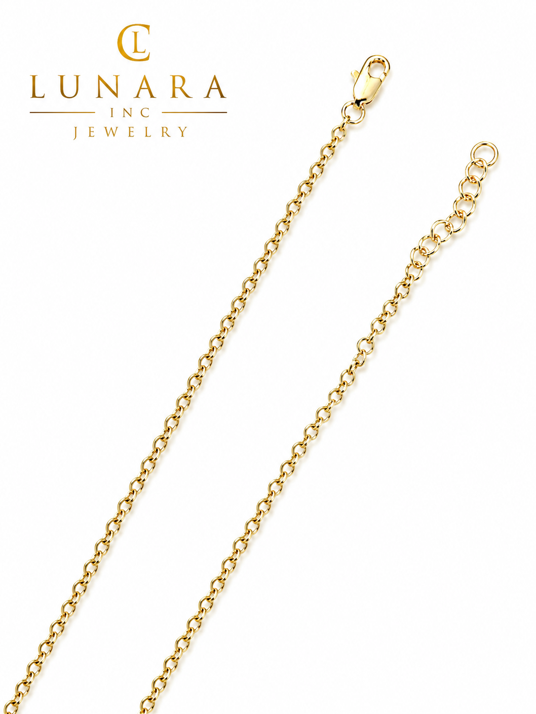 14K Gold Rolo Chain Necklace – Minimalist Everyday Necklace