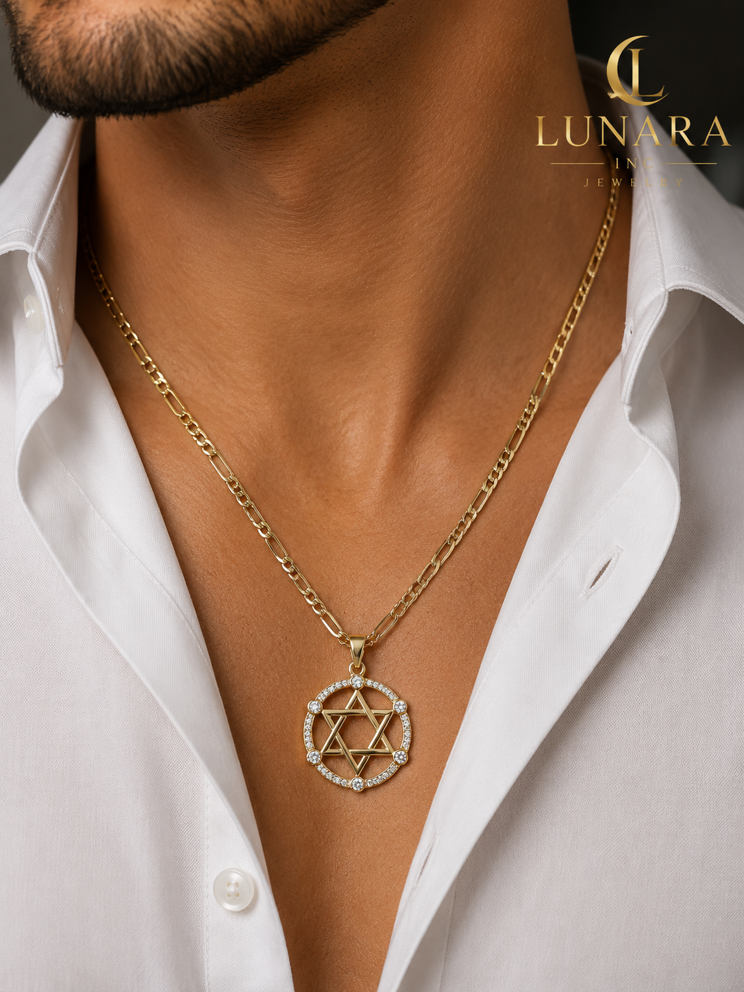 Star of David Crystal Pendant