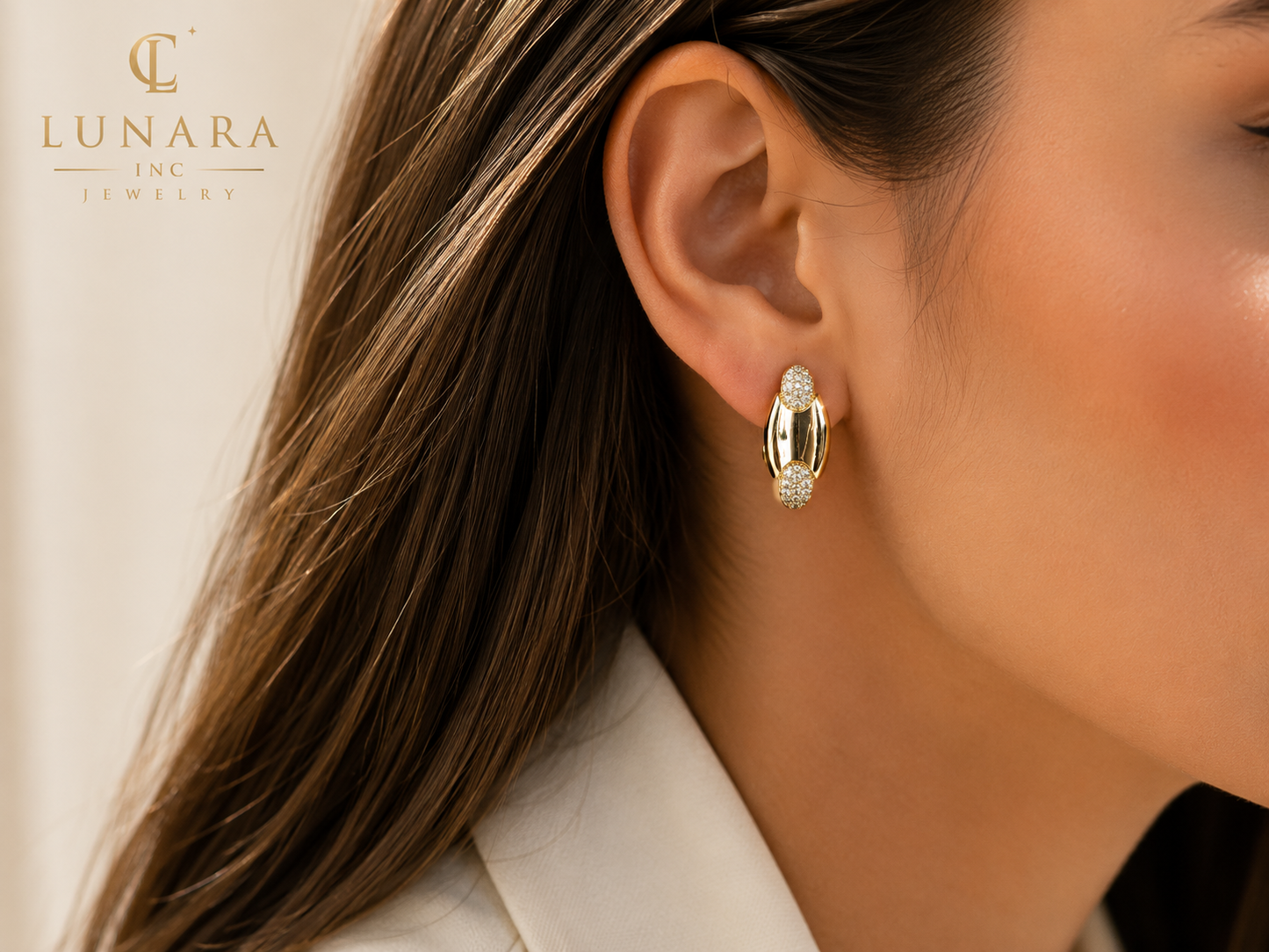 Lunara Golden Eclipse Earrings
