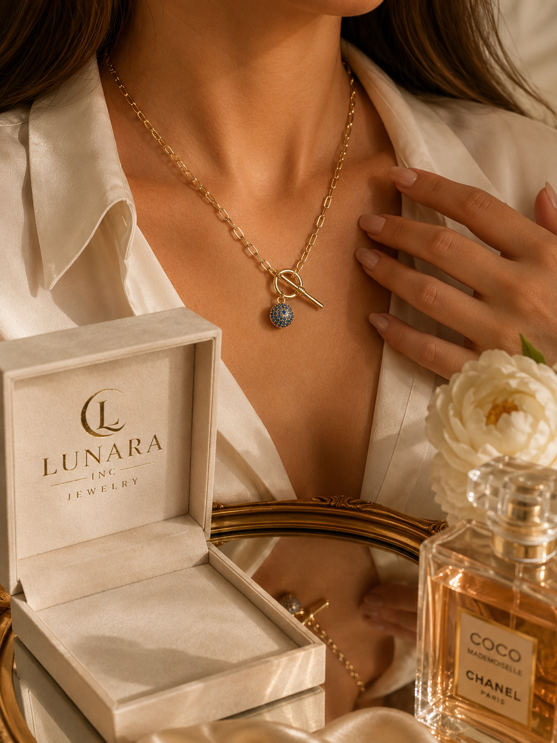 Lunara Blue Aura Necklace