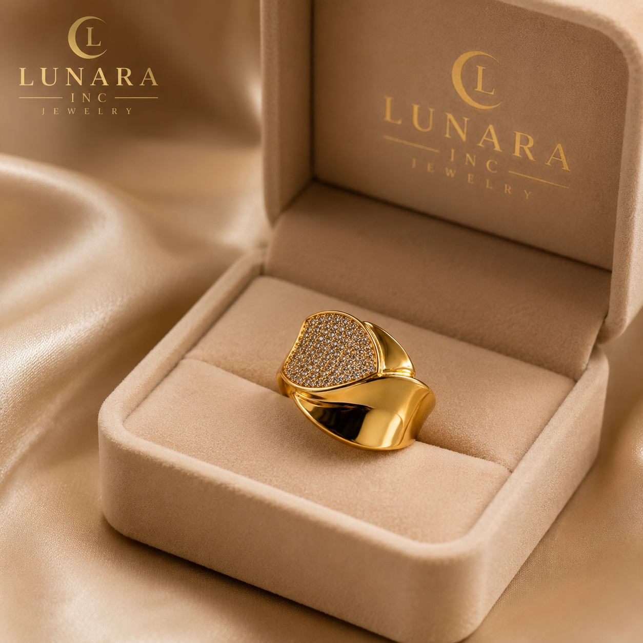 Lunara Golden Eclipse Ring