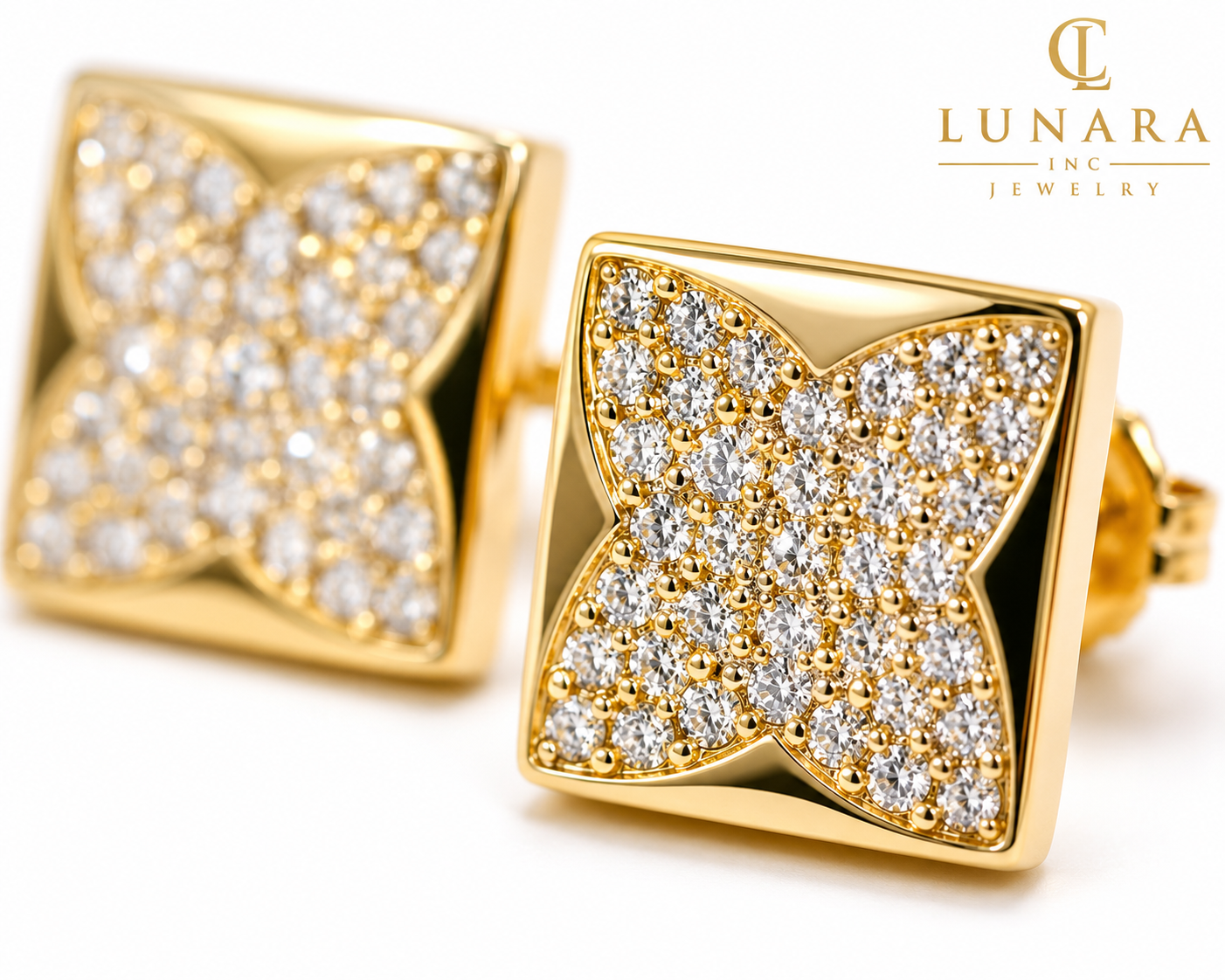 Lunara Radiant Square Earrings
