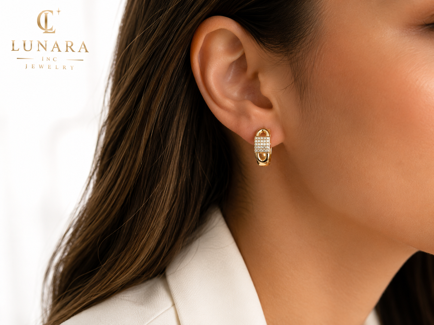 Lunara Radiant Lock Earrings