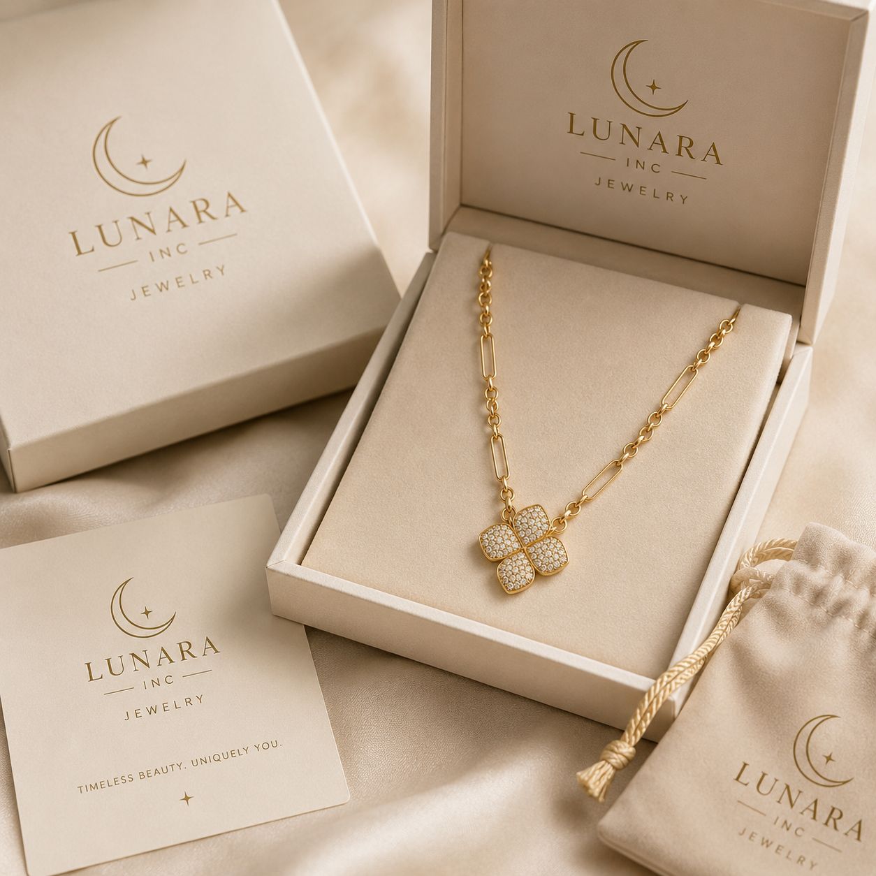 Lunara Floral Pendant Necklace