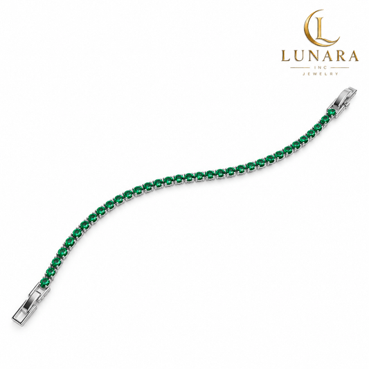 Emerald Green Tennis Bracelet