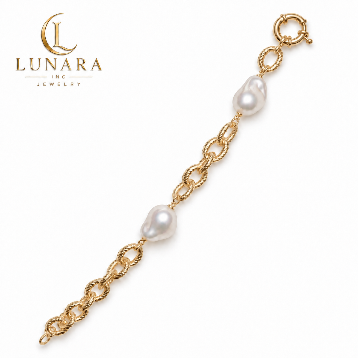 Golden Baroque Pearl Bracelet