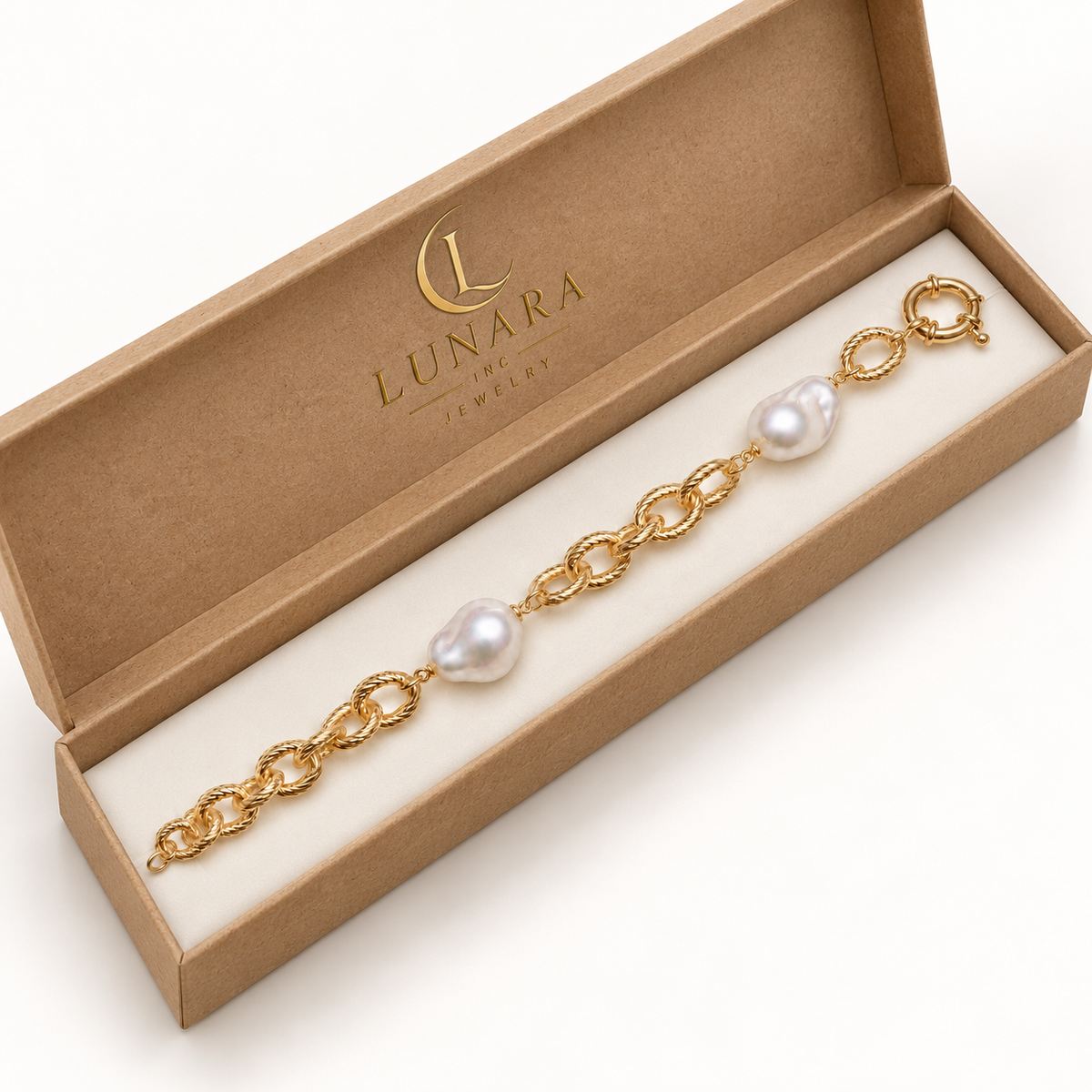 Golden Baroque Pearl Bracelet