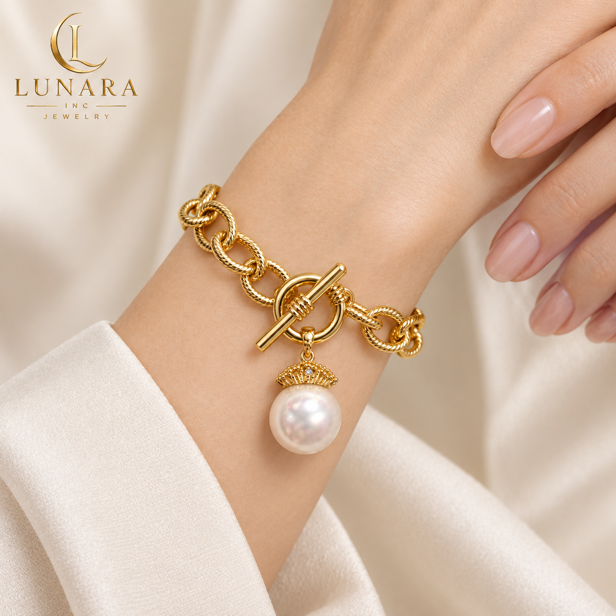 Majestic Pearl Toggle Bracelet