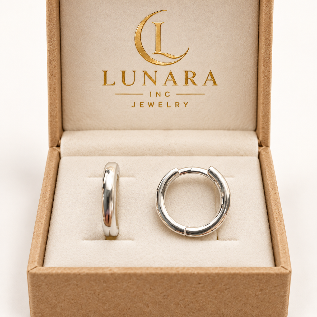 Classic Silver Huggie Hoop Earrings
