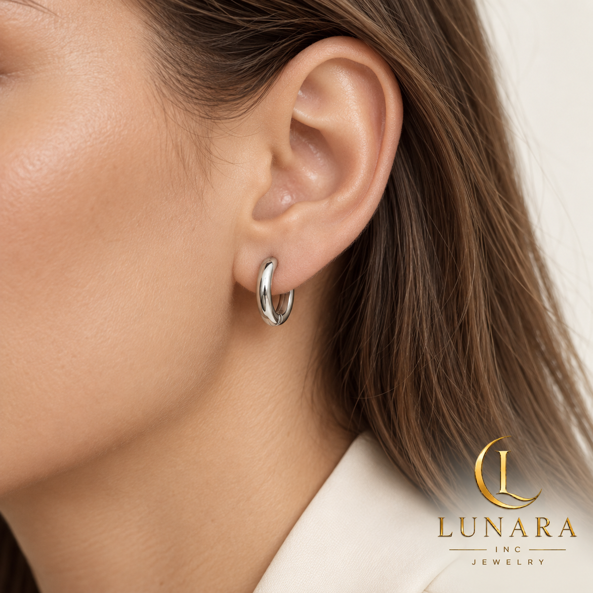 Classic Silver Huggie Hoop Earrings