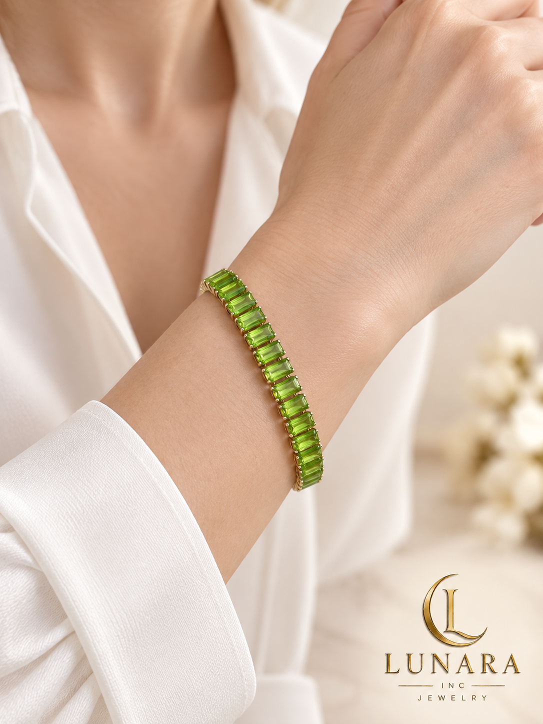 Multicolor Baguette Tennis Bracelet