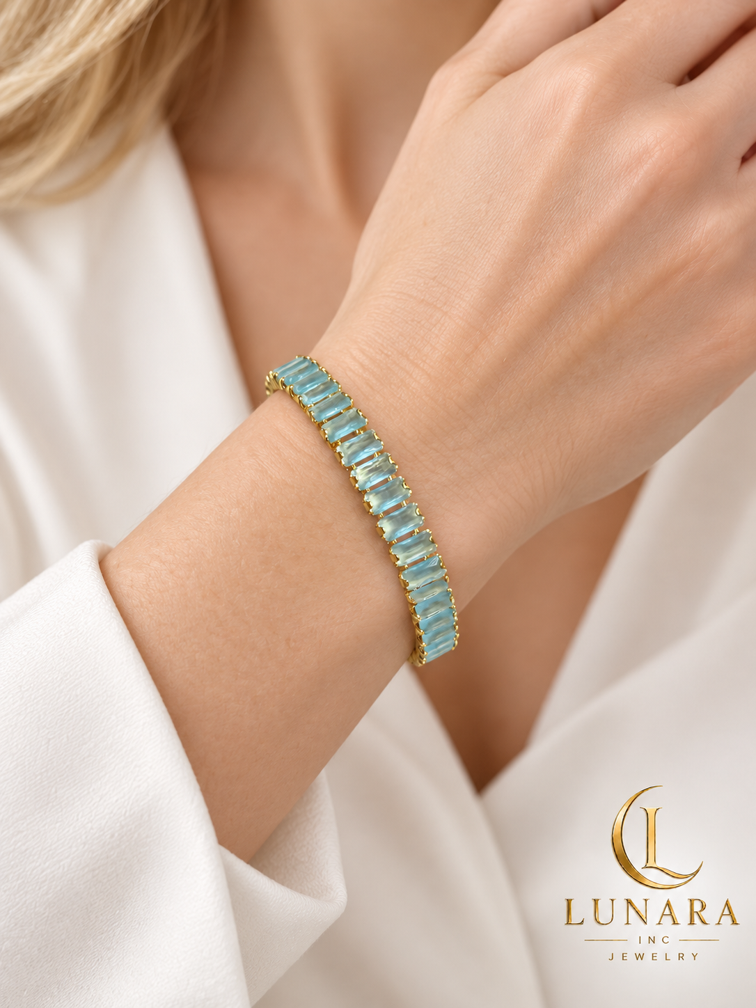 Multicolor Baguette Tennis Bracelet