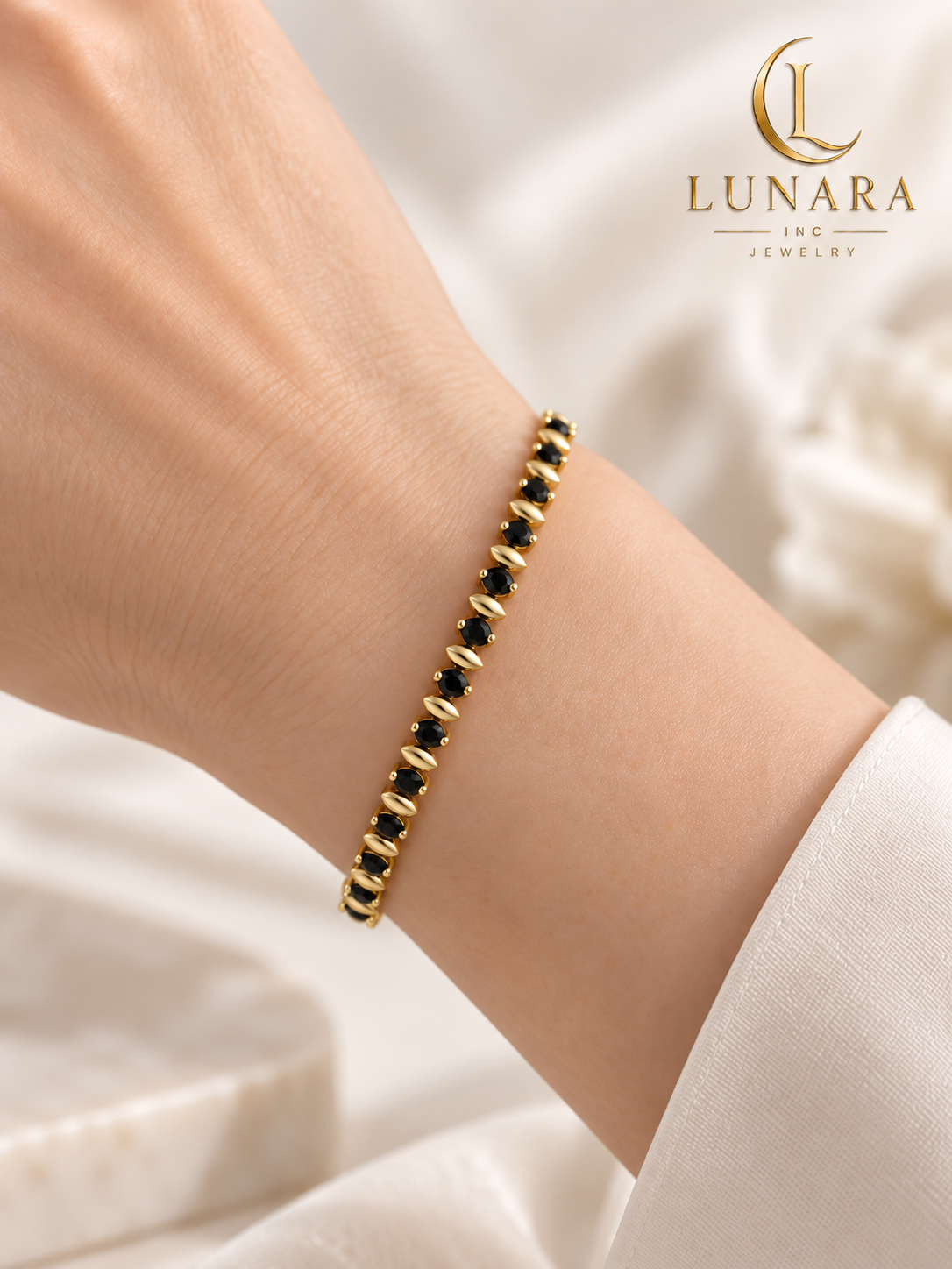Black Marquise Elegance Bracelet