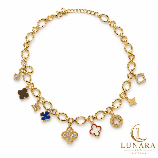 Golden Garden Charm Necklace