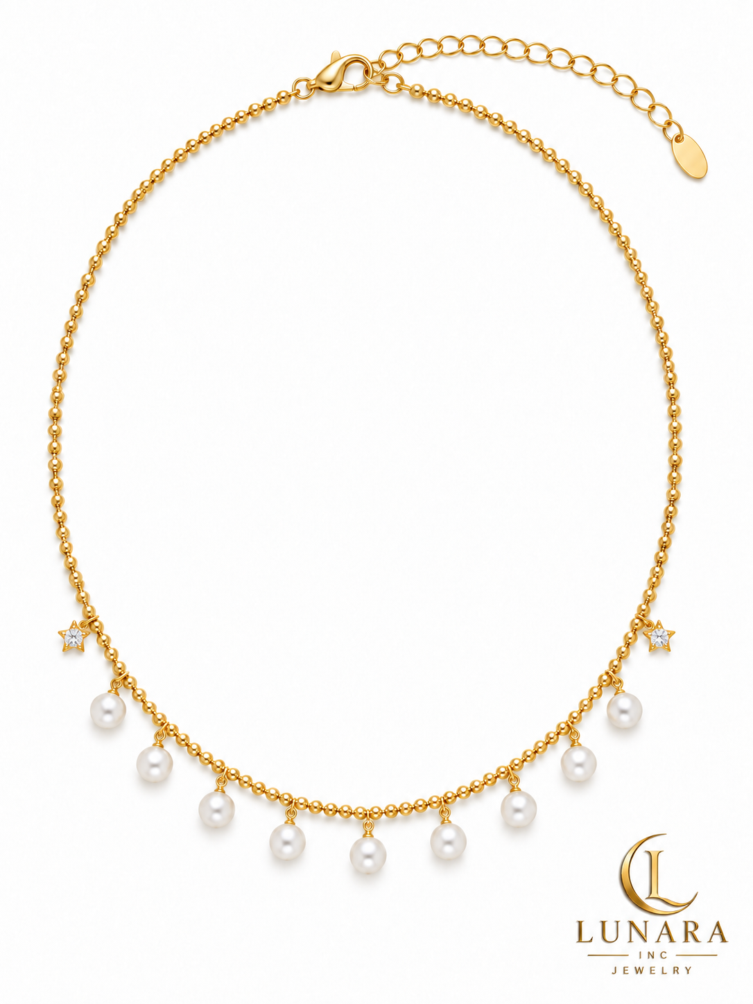 Starlight Pearl Drop Necklace