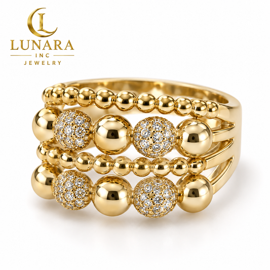Anillo de cuentas Golden Royale