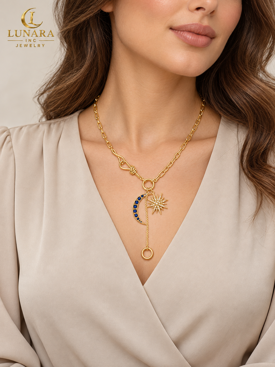 🌙 Lunara Celestial Moon & Star Necklace