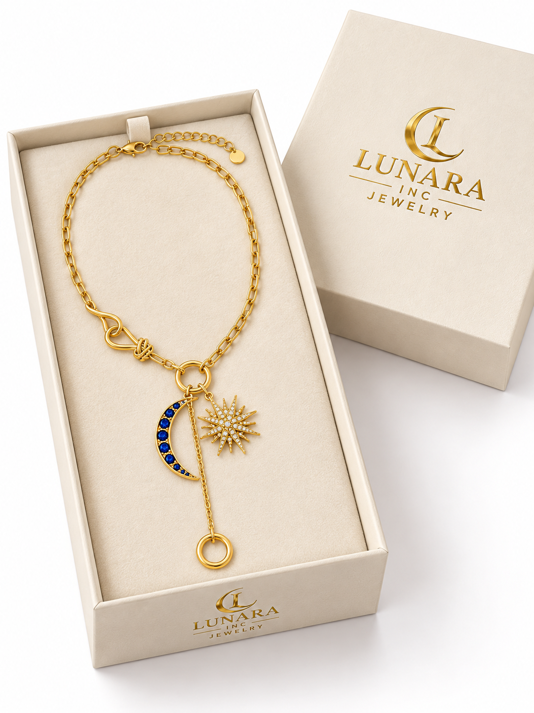 🌙 Lunara Celestial Moon & Star Necklace
