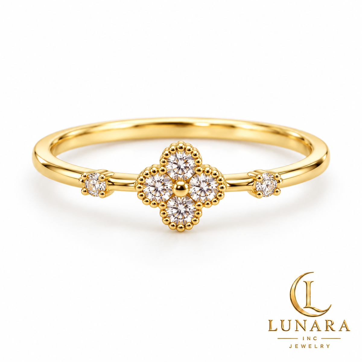Petite Golden Blossom Ring