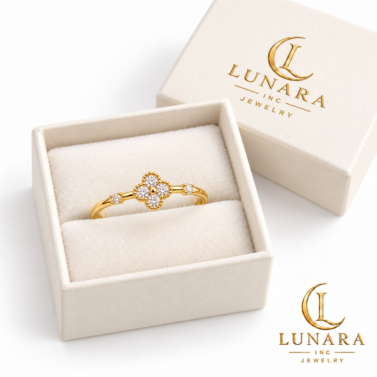 Petite Golden Blossom Ring