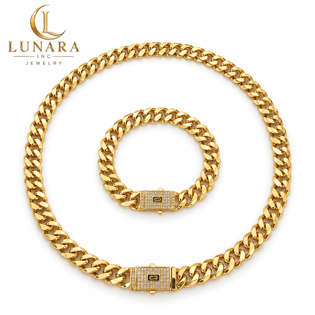 Lunara Luxe Cuban Chain Set