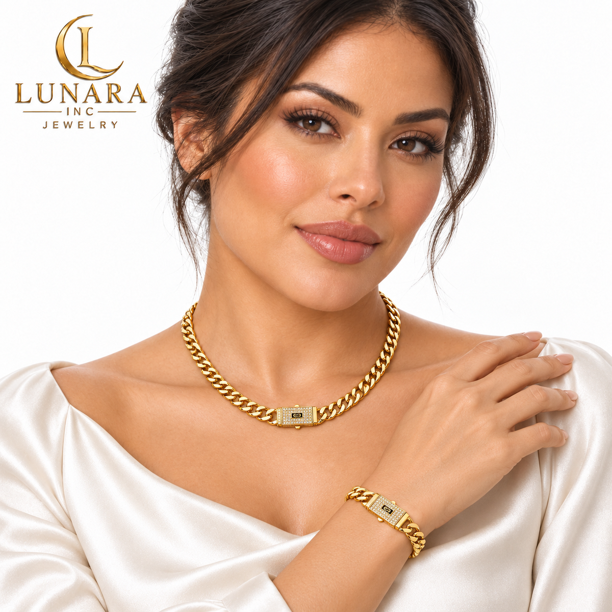 Lunara Luxe Cuban Chain Set