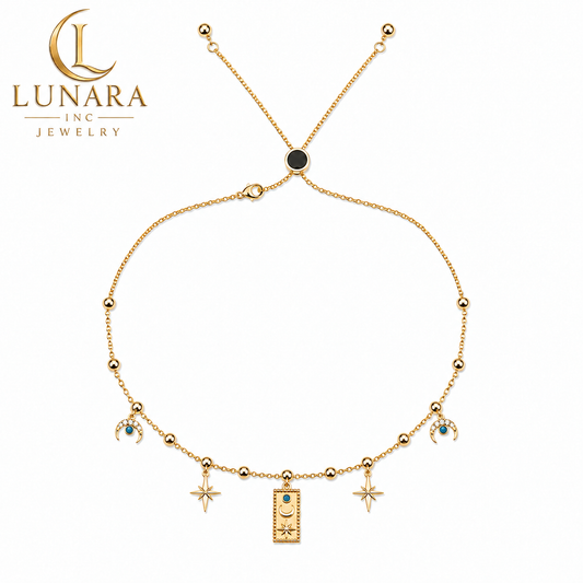 Celestial Adjustable Charm Necklace