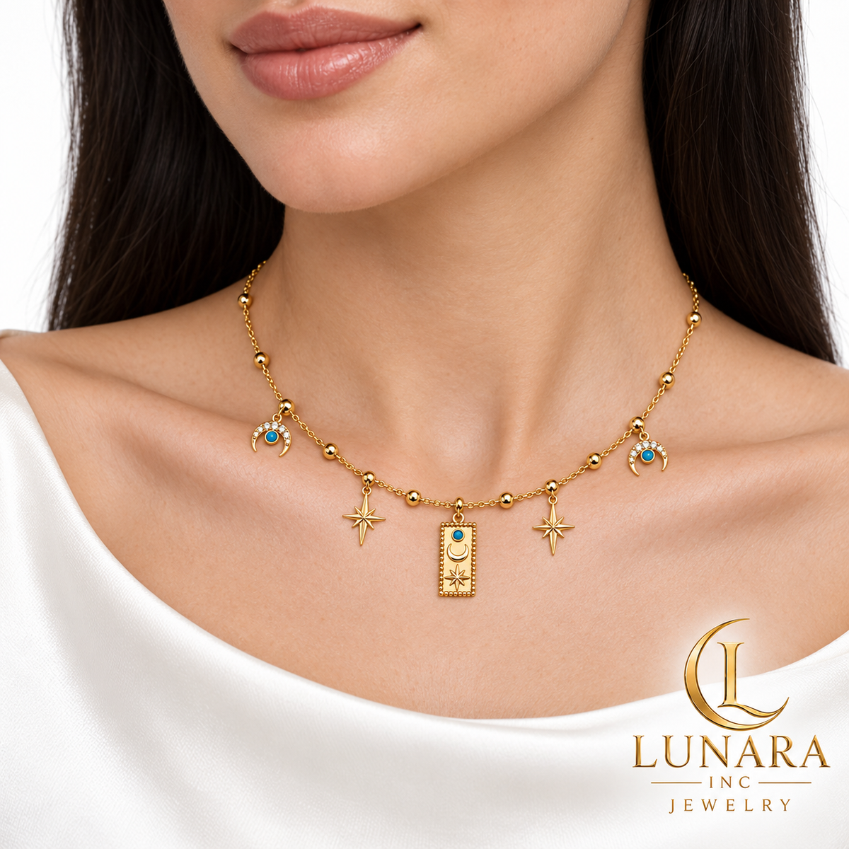 Celestial Adjustable Charm Necklace
