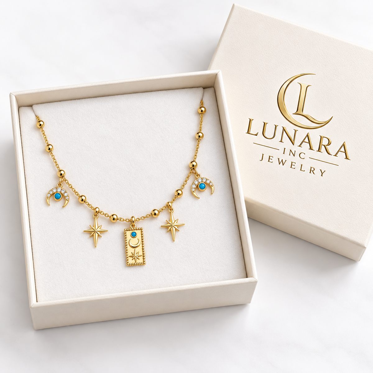 Celestial Adjustable Charm Necklace