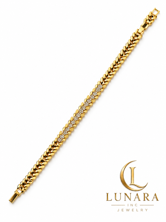 Golden Blossom Pavé Bracelet